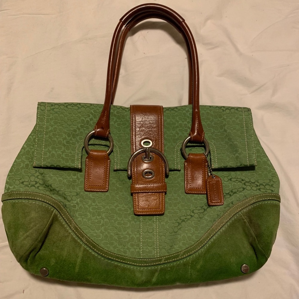 Green Coach bag